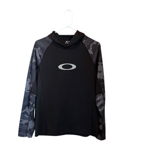 Oakley Black and Gray Camo Hoodie